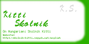 kitti skolnik business card